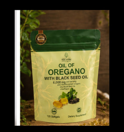 🌿 OREGANO OIL + BLACK SEED OIL 6,000 MG