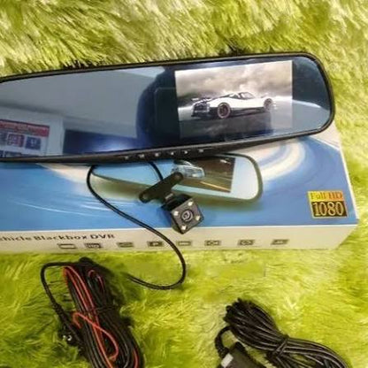 ESPEJO RETROVISOR UNIVERSAL CON 2 CAMARAS TRASERA Y DELANTERA